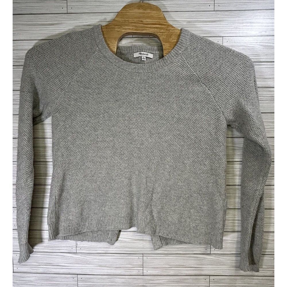 Madewell Women's Cotton Viscose Blend Split Back Pullover Fall Sweater Sz Med‎